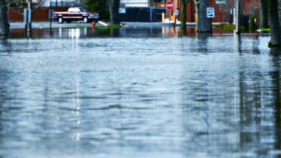 Photo of residential area flooding