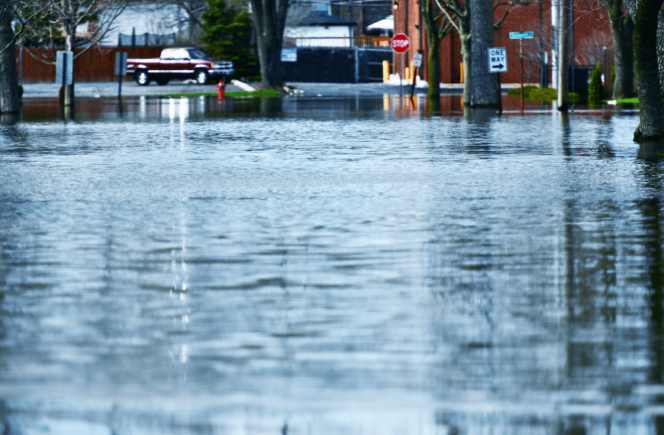 Photo of residential area flooding