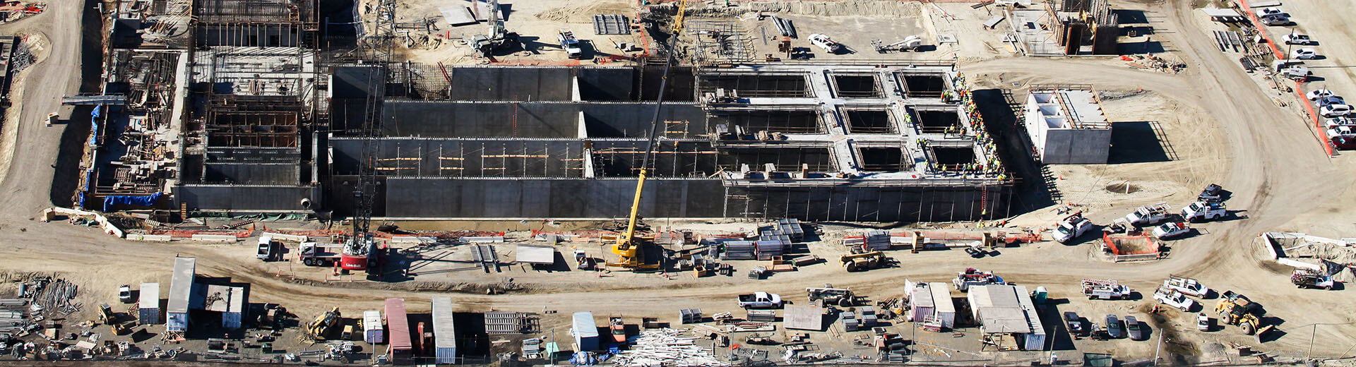 Aerial photo of construction site