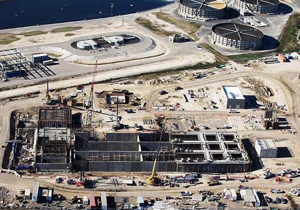 Aerial photo of Phase 2 construction site