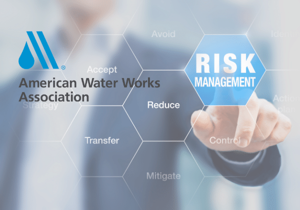 Image showing logos of AWWA and highlighting risk management