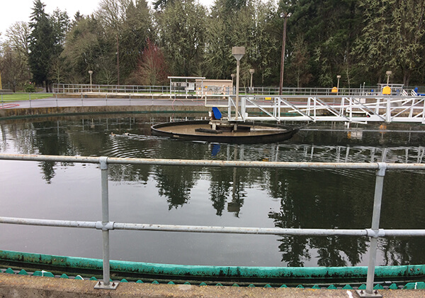 Clarifier at Row River Treatment Plant