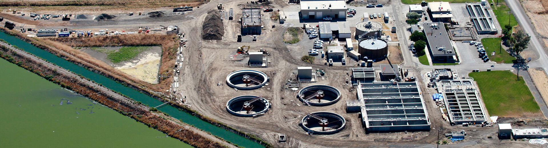 wastewater treatment plant under construction