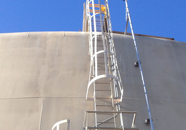 Ladder to the top of the water tank owned by EMWD