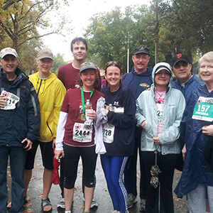 West Yost staff in running gear out at  a community race together