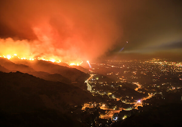 Town engulfed by wildfire